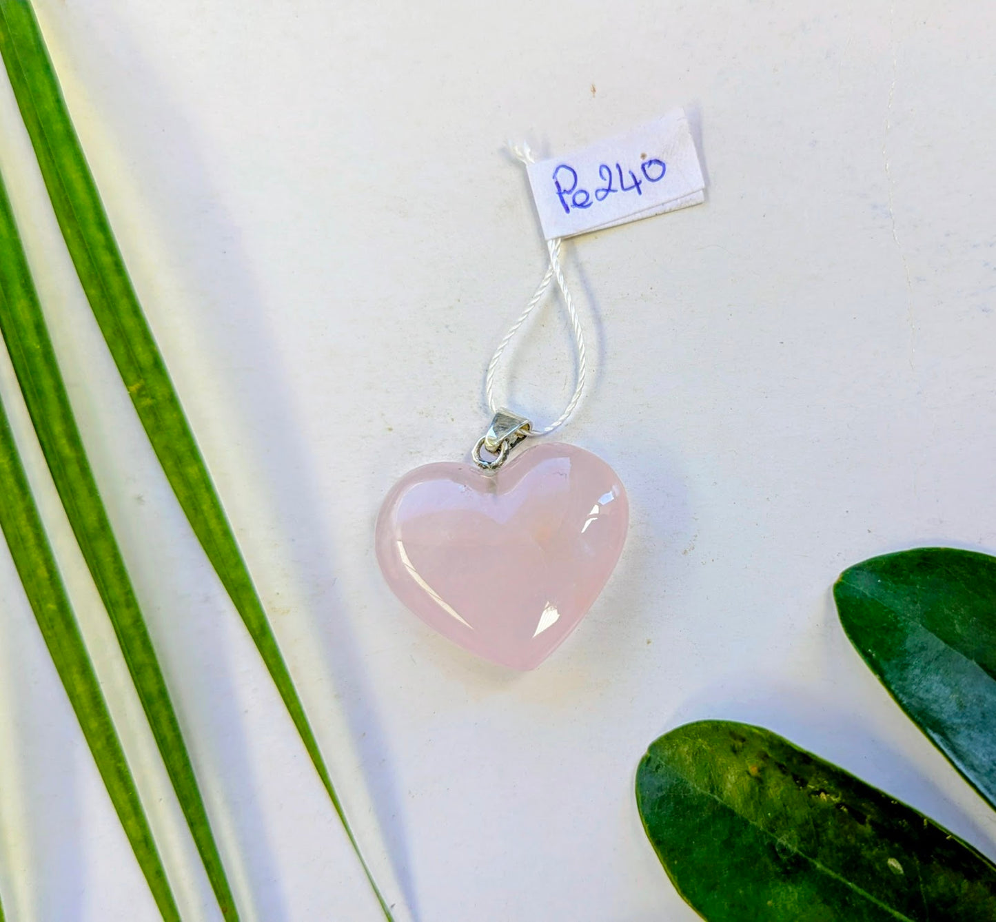 Pe240 Quartz rose pendentif