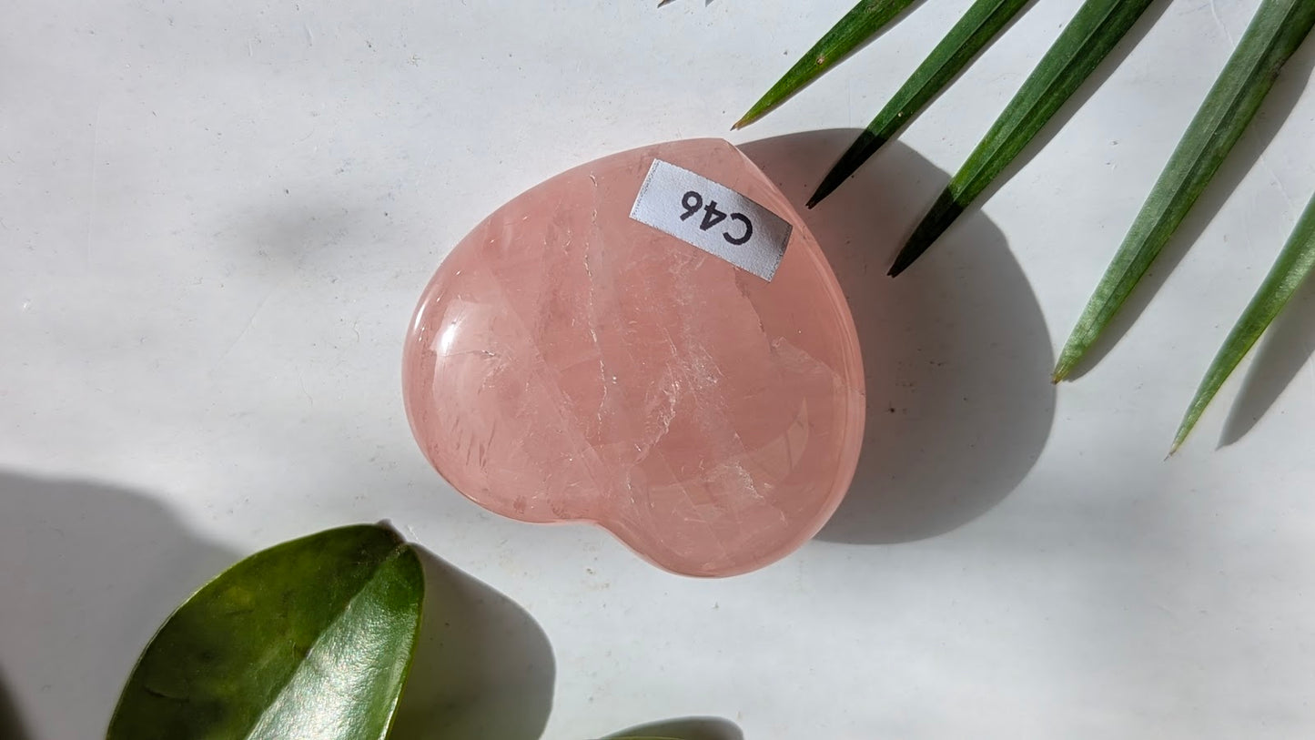C46 Quartz rose Coeur