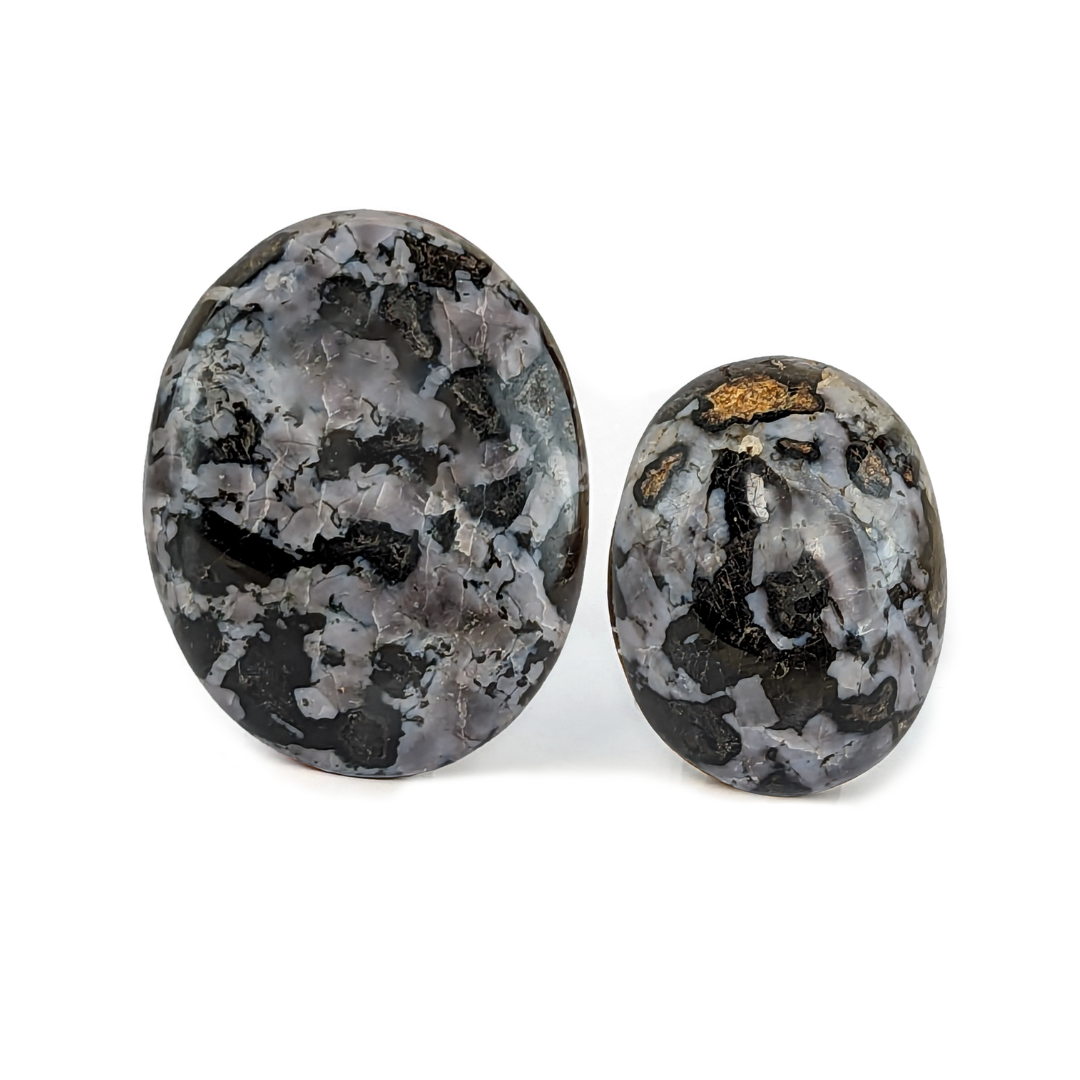 2 x Galets Gabbro Grade B avec imperfections