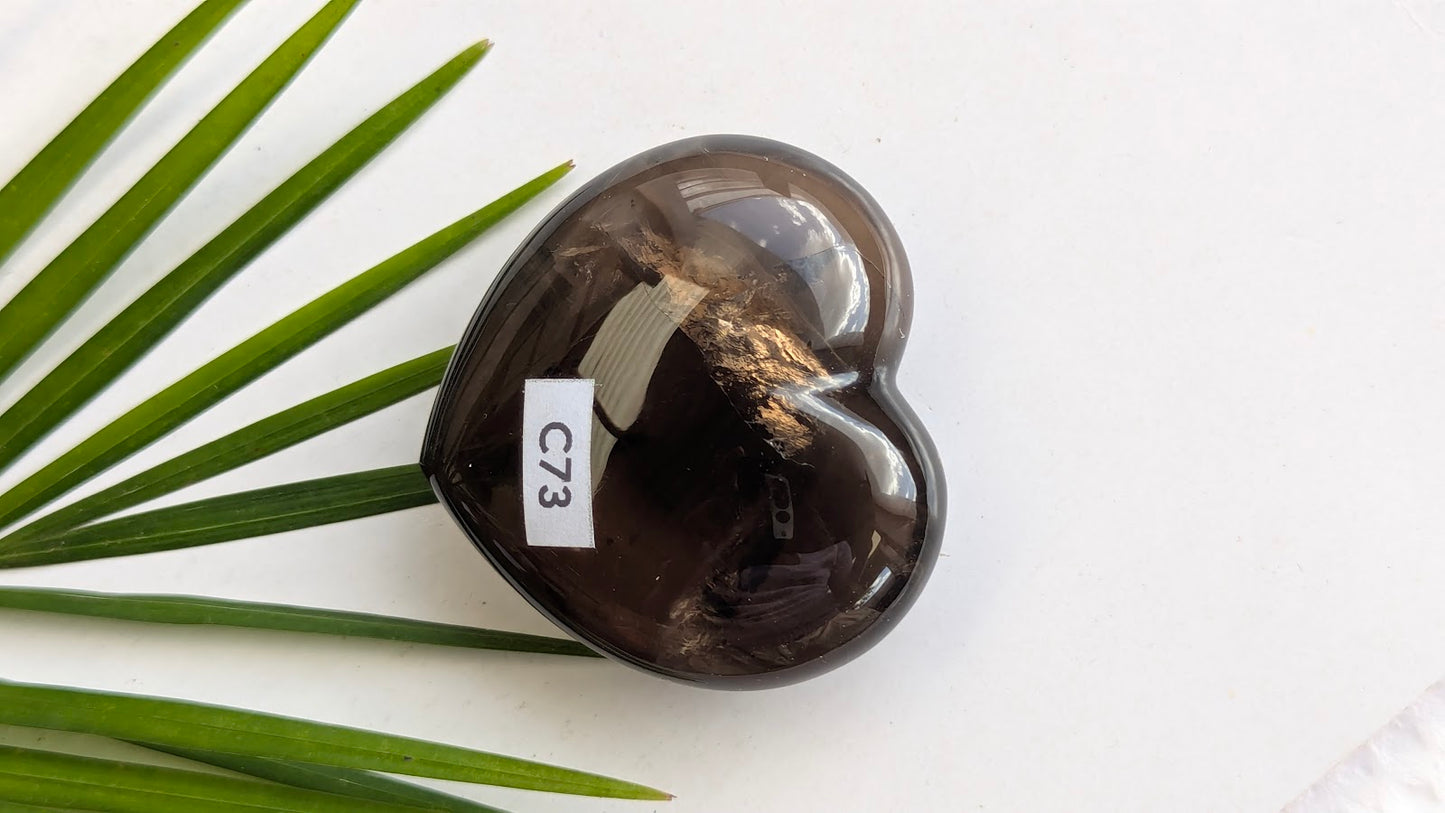C73 Quartz fumé Coeur