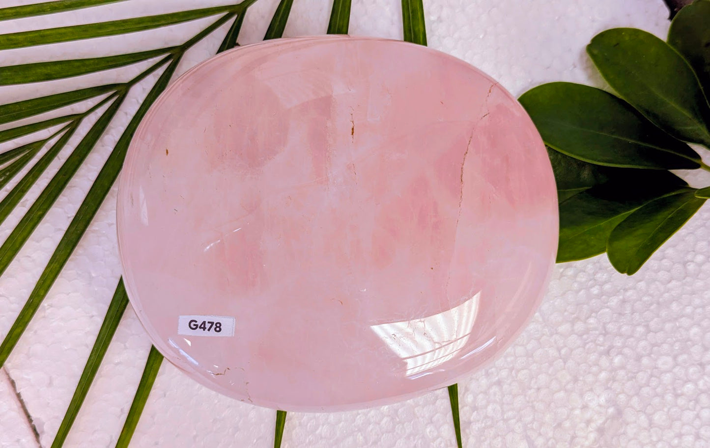 G478 Quartz rose gros galet