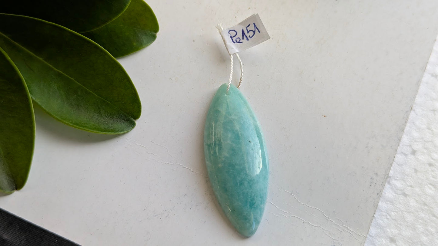 Pe151 Amazonite Pendentif
