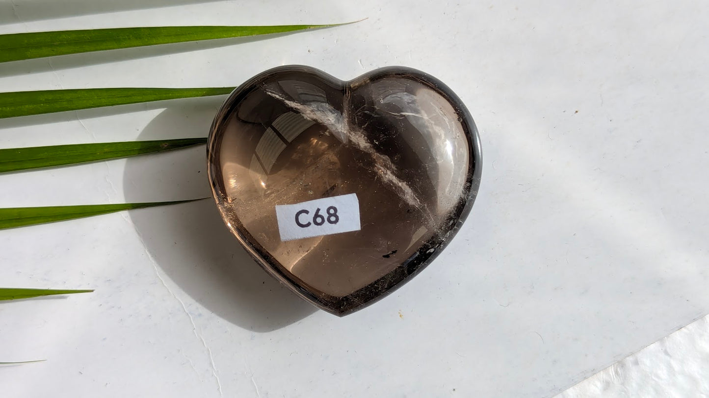 C68 Quartz fumé Coeur