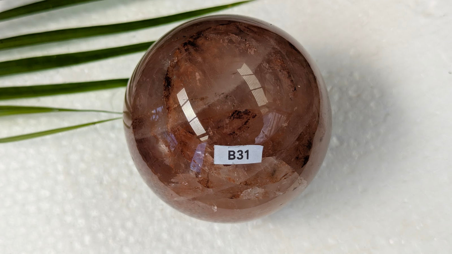 B31 Quartz Hématoïde Sphère