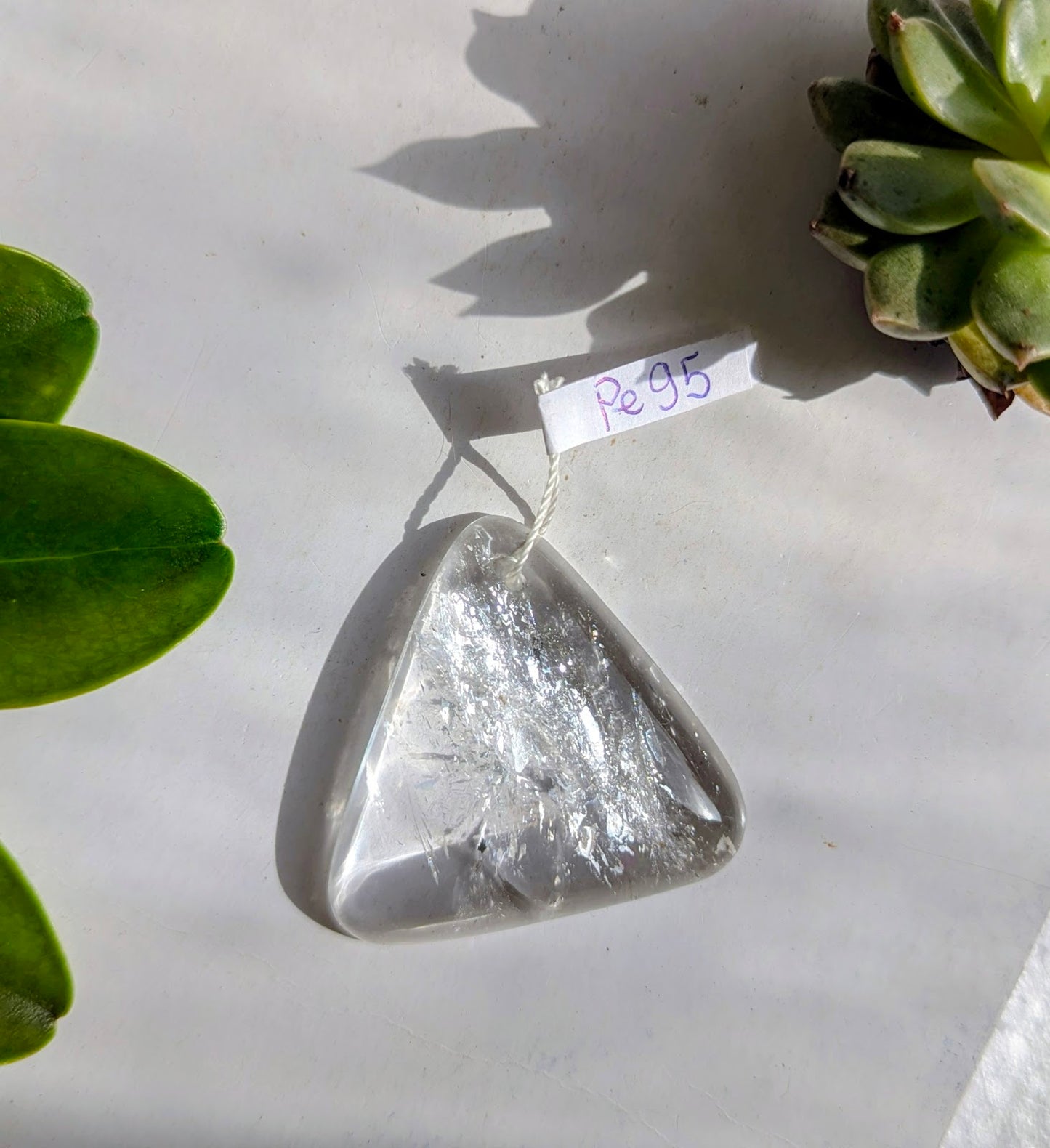 Pe95 Cristal de roche Pendentif