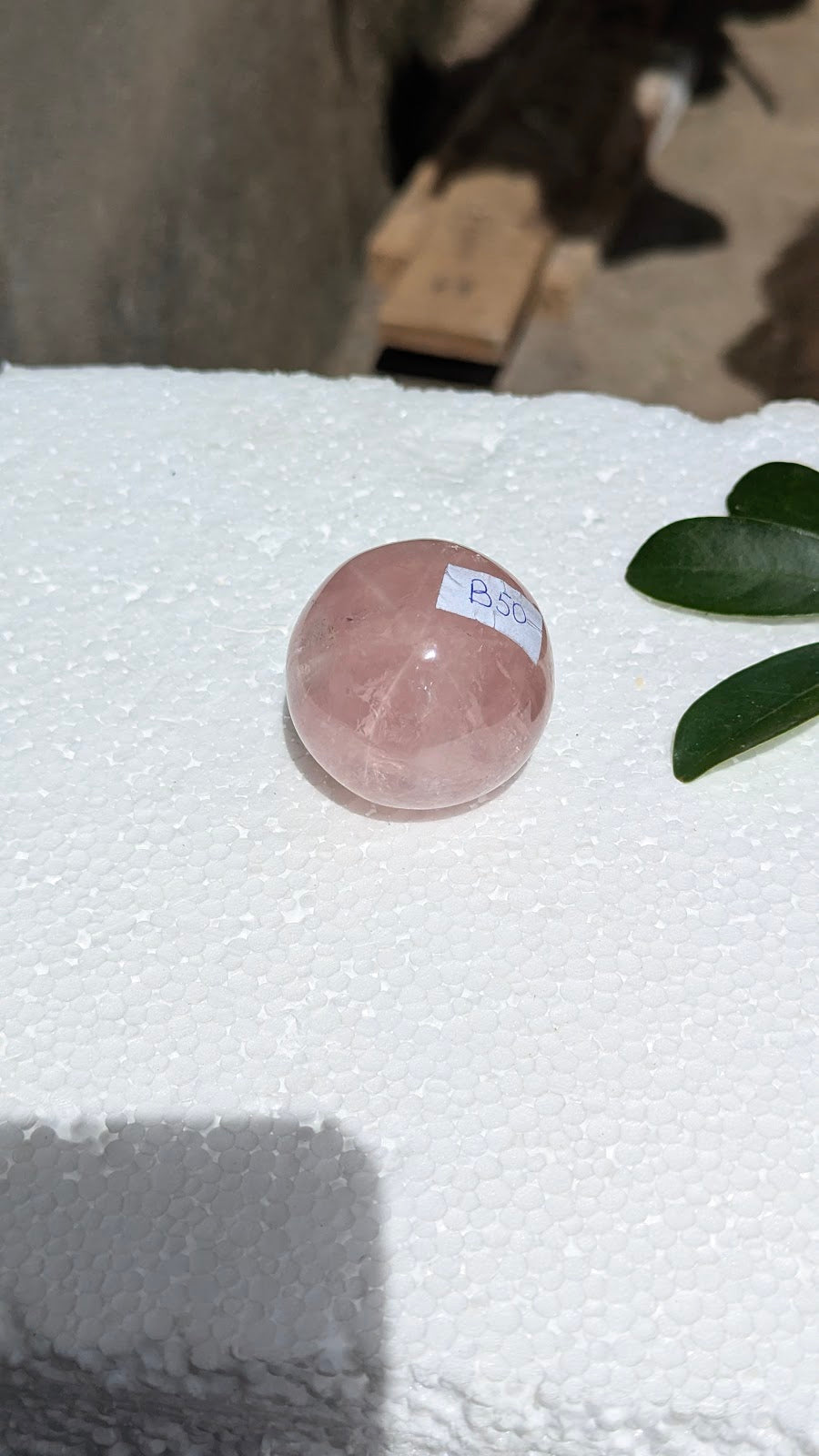 B50 Quartz blanc sphère