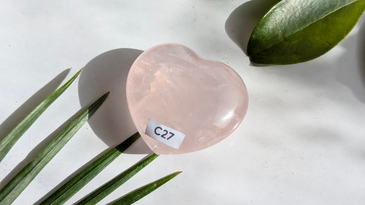 C27 Quartz rose Coeur
