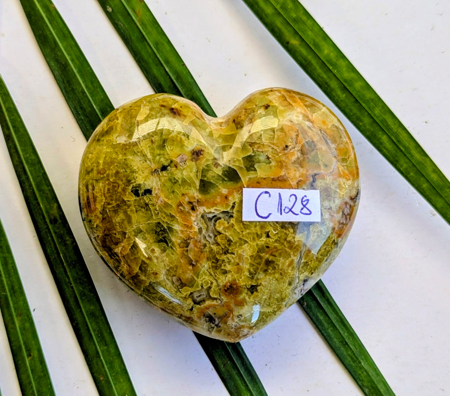 C128 Opale verte Coeur