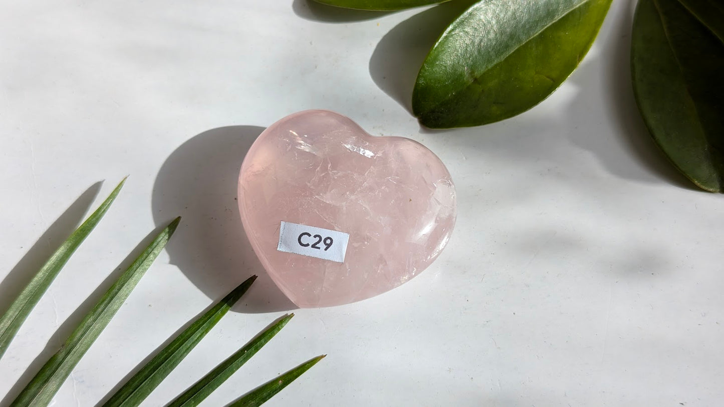 C29 Quartz rose Coeur