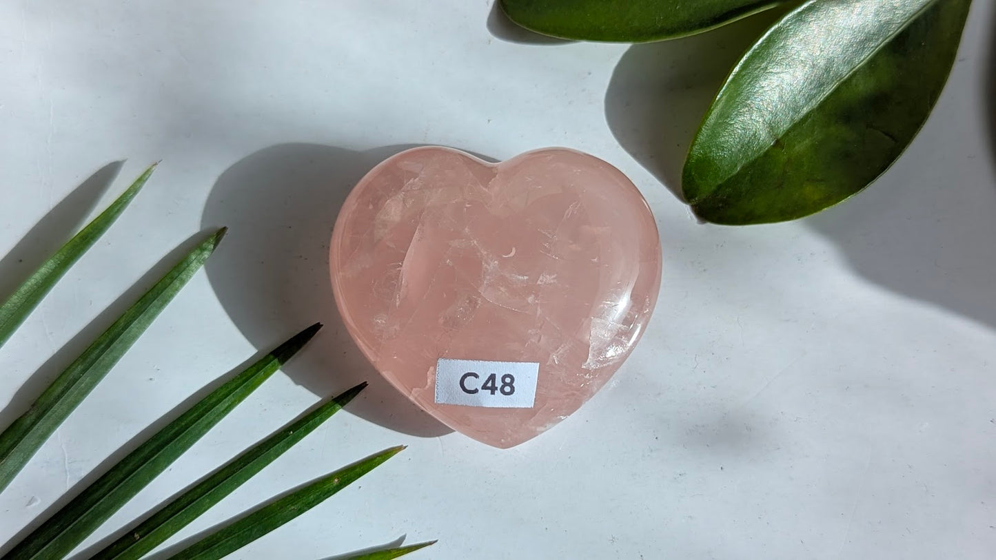 C48 Quartz rose Coeur