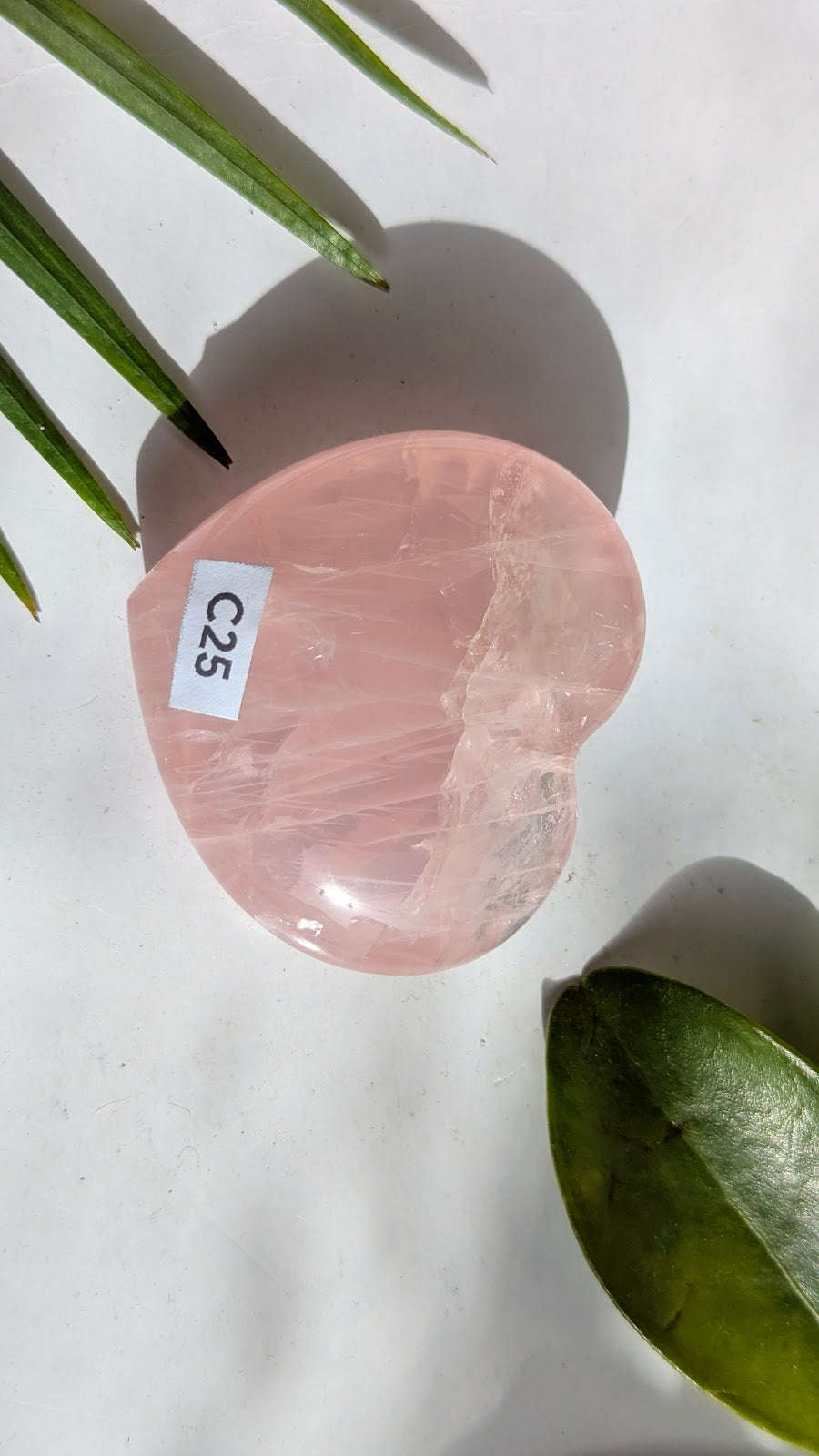 C25 Quartz rose Coeur