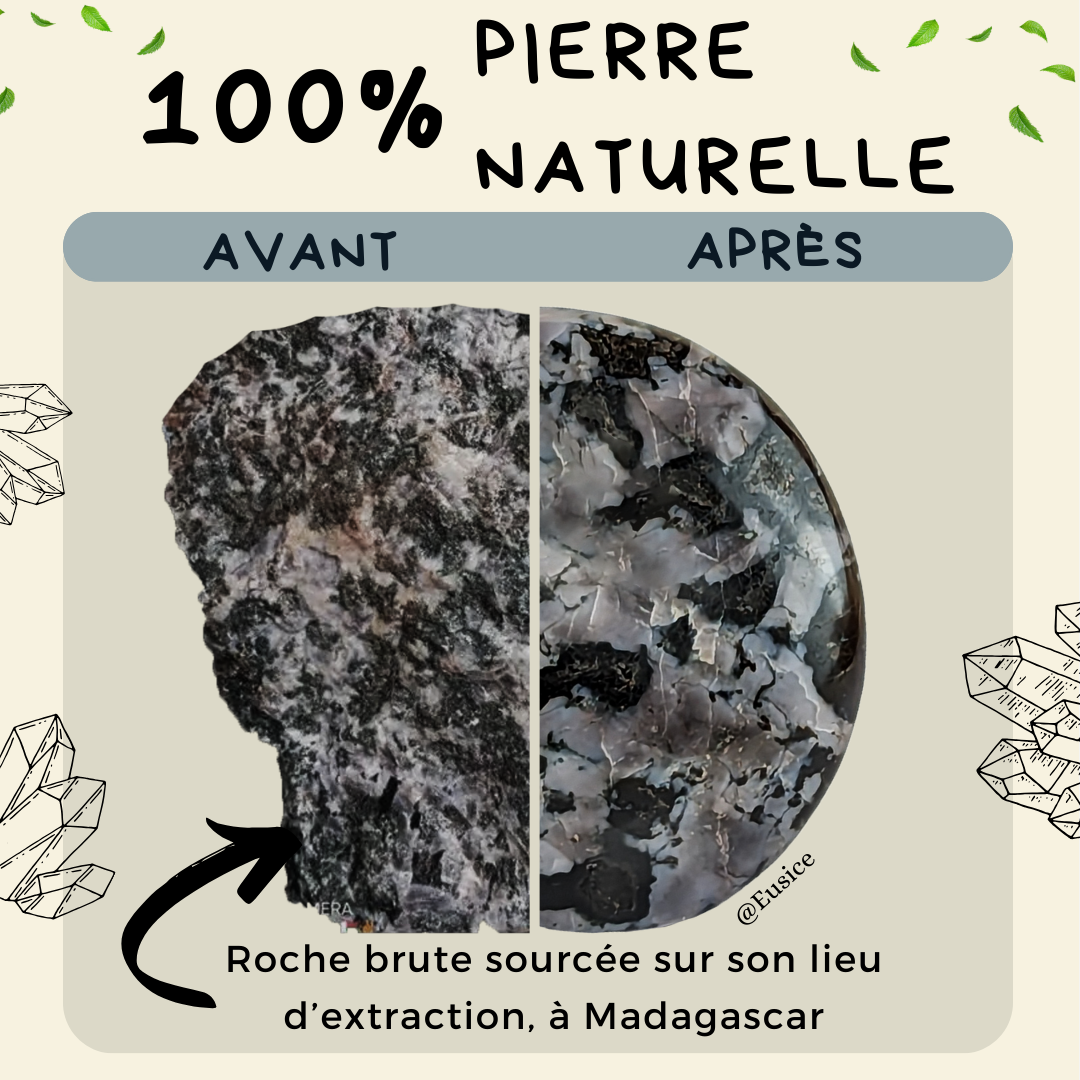 2 x Galets Gabbro Grade B avec imperfections