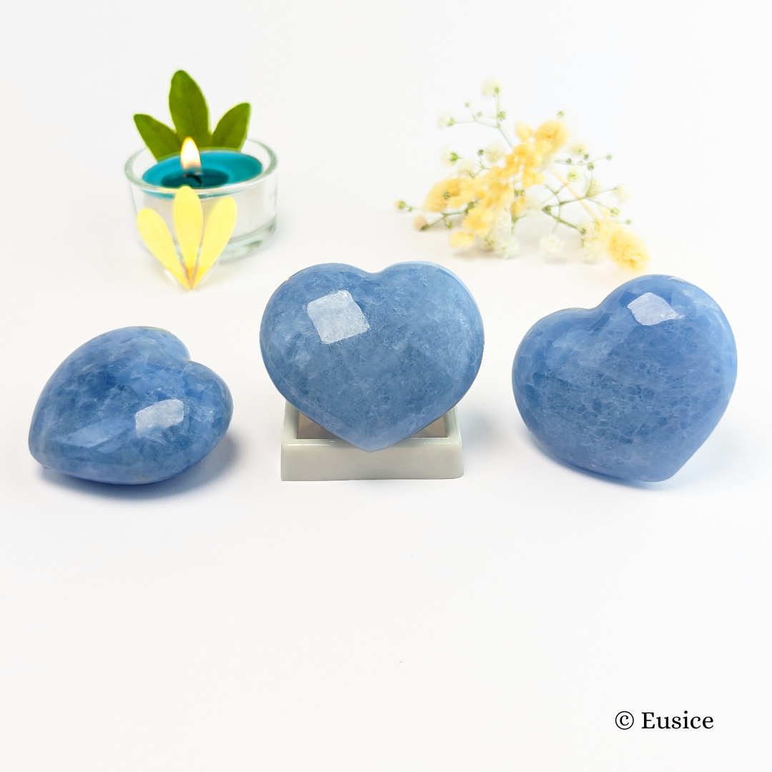 Blaues Calcit-Herz