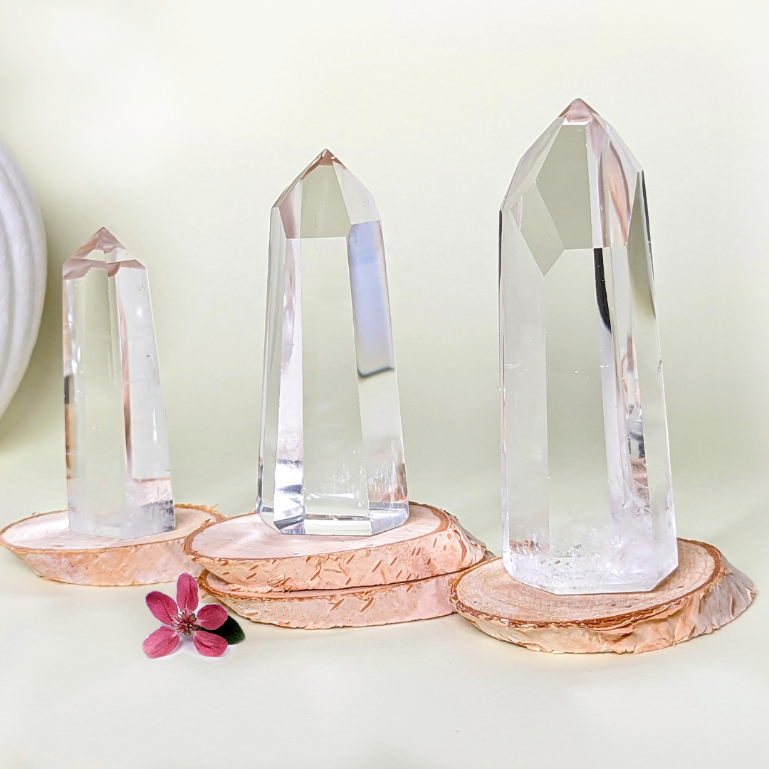 Rock Crystal Prism, Top translucent with low rate of natural inclusions