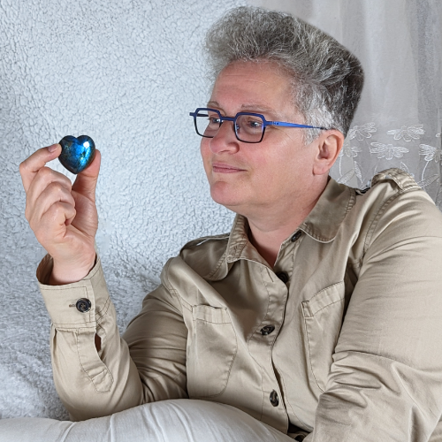 Labradorite Cœur, pierre naturelle fait-main