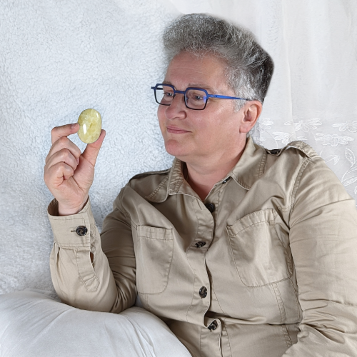 Calcite Jaune, mon Galet Litho Format Poche