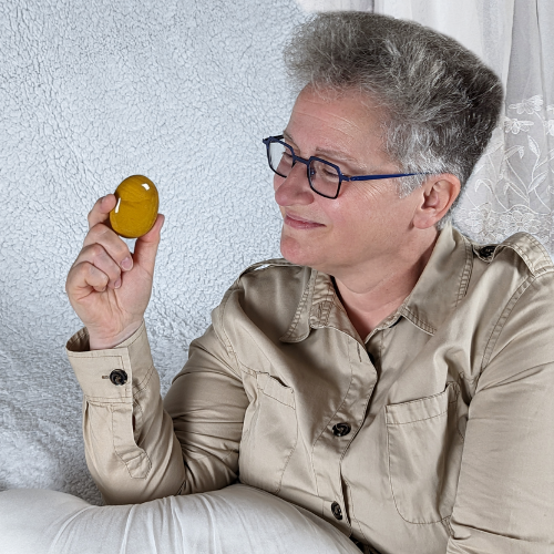 Jaspe Jaune, mon Galet Litho fait-main