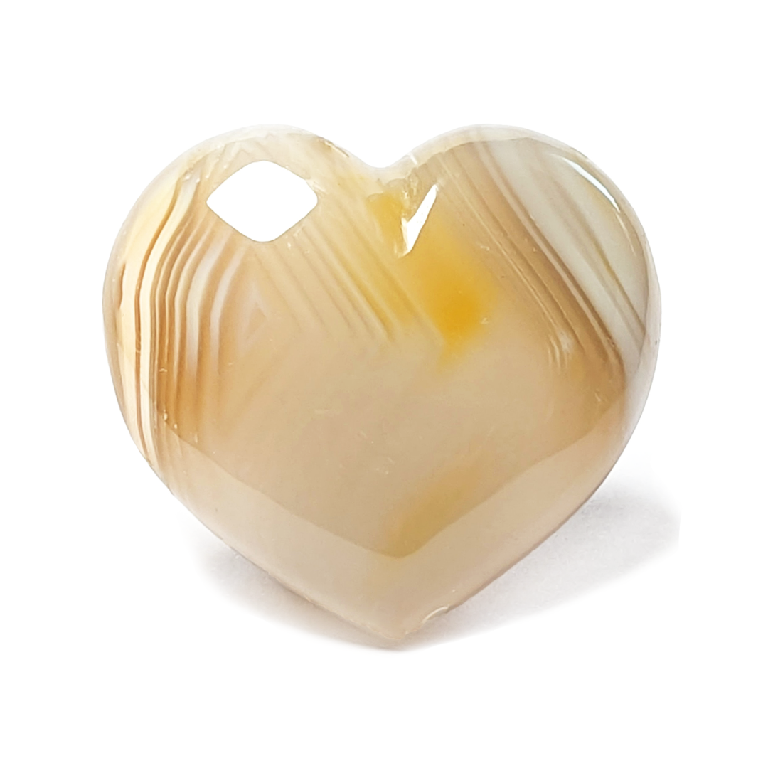 Agate Cœur, pierre naturelle fait-main