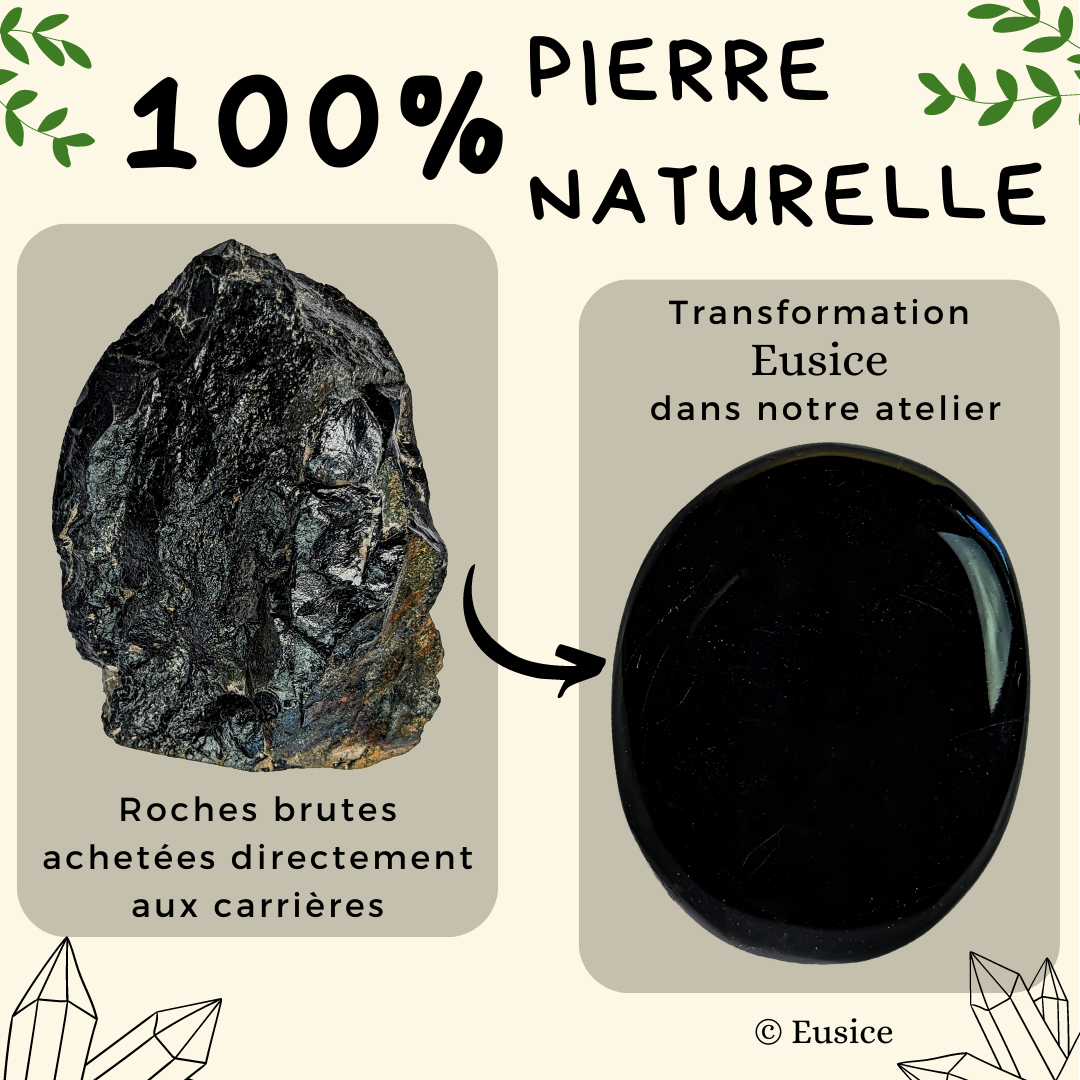 Obsidienne, mon Galet Litho fait-main