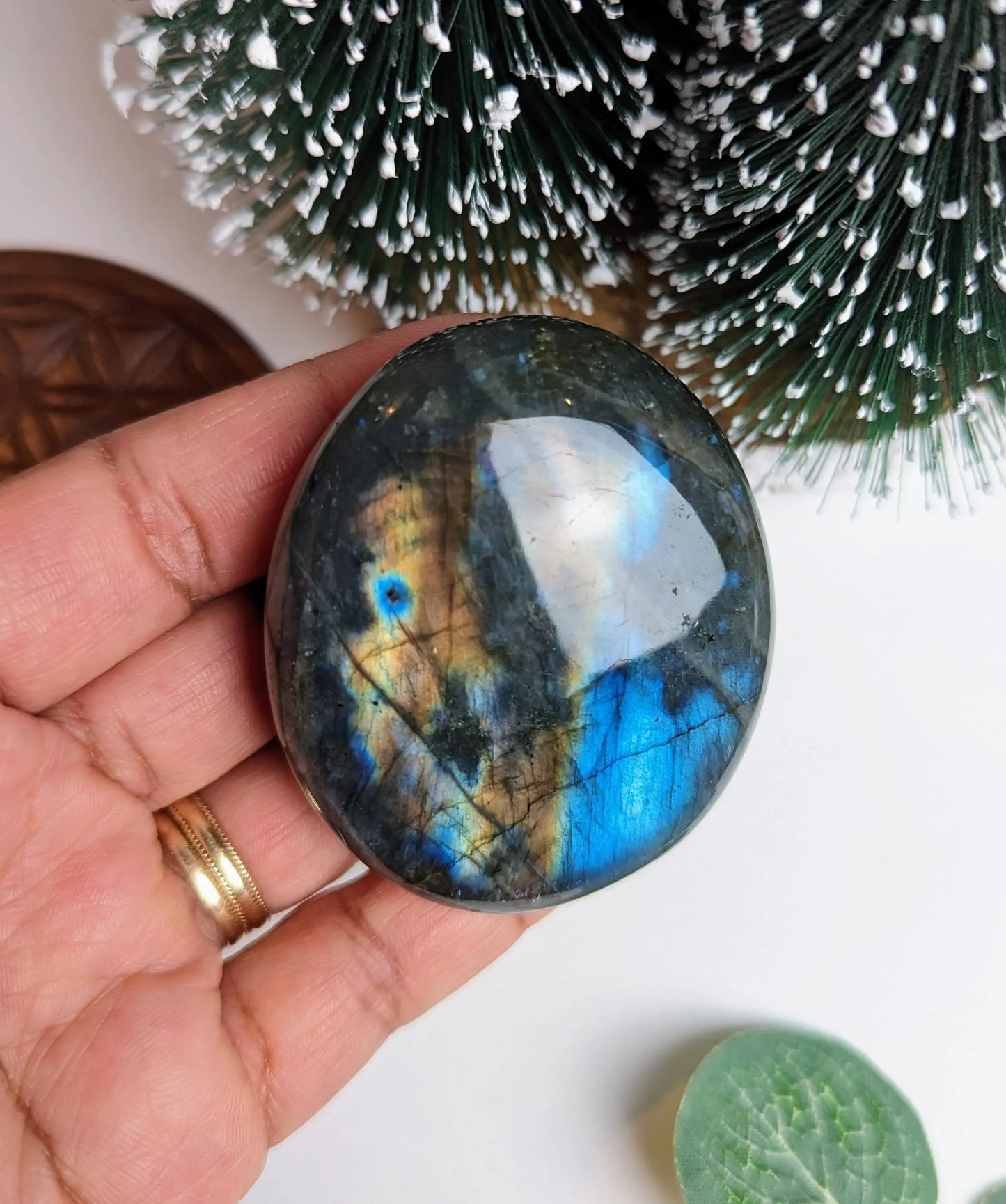 Labradorite Galet Violette, 100% naturelle fait main, protection et beauté unique