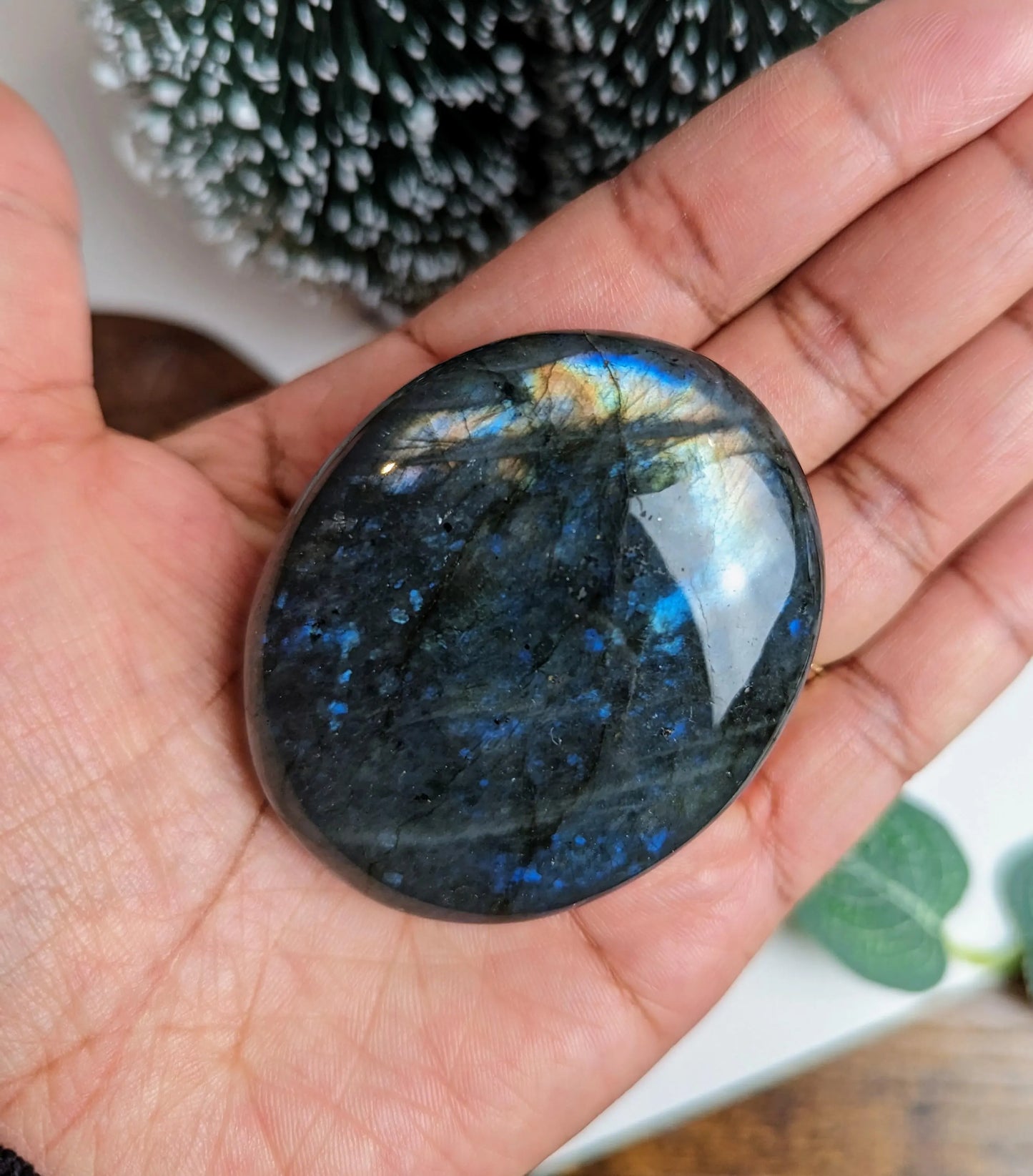 Labradorite Galet Violette, 100% naturelle fait main, protection et beauté unique