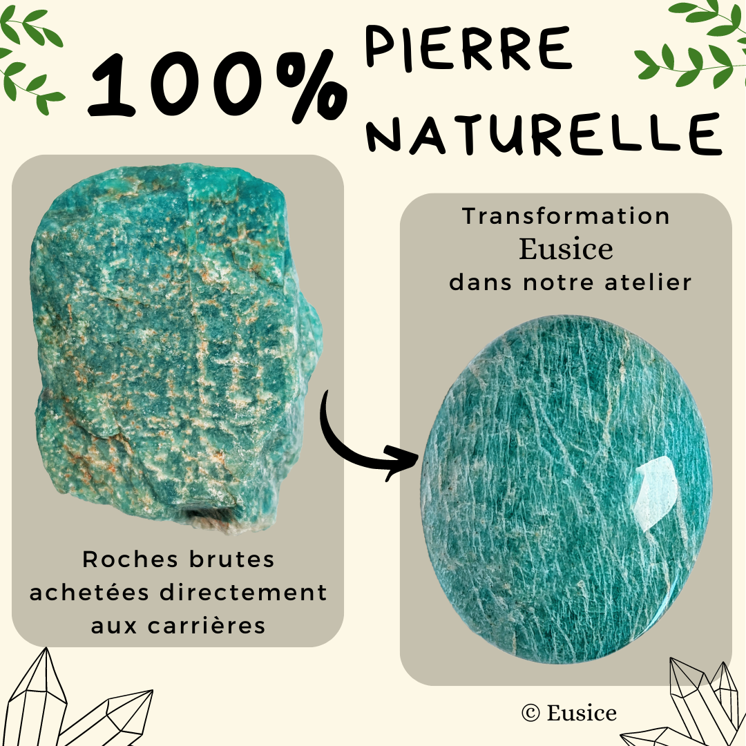 Amazonite, my handmade Litho Pebble