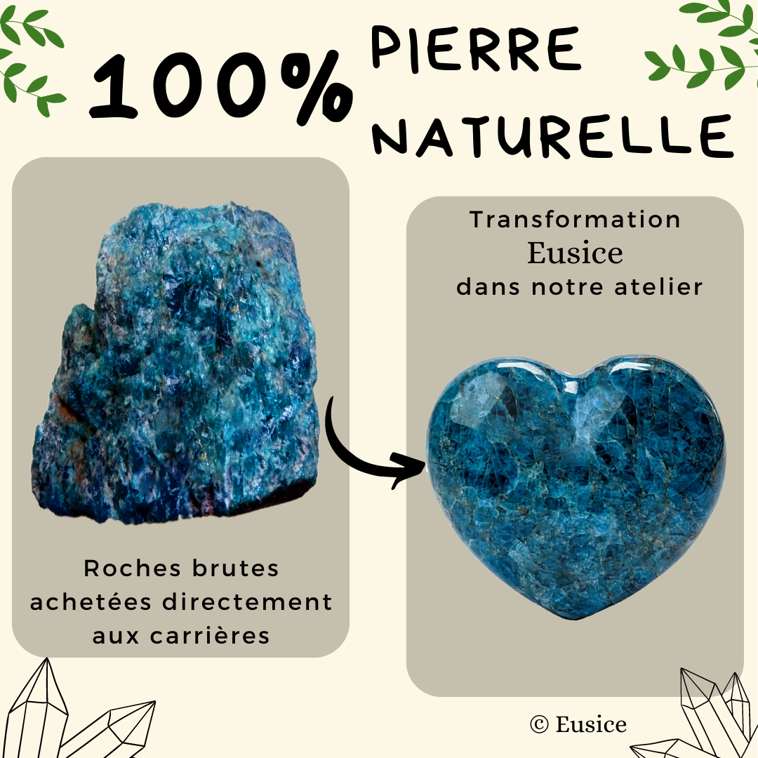 Blaues Apatit-Herz