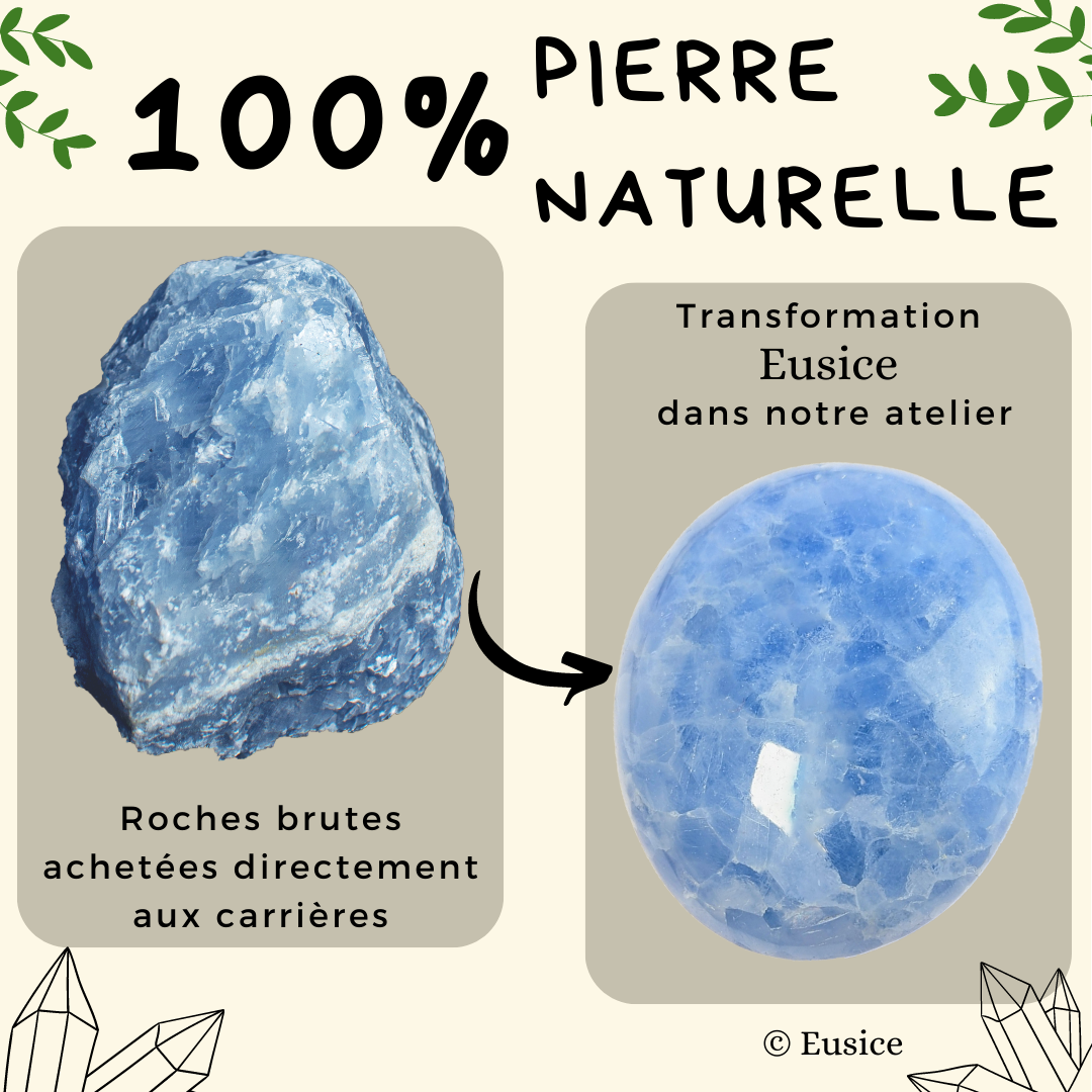 Calcite Bleue, mon Galet Litho fait-main