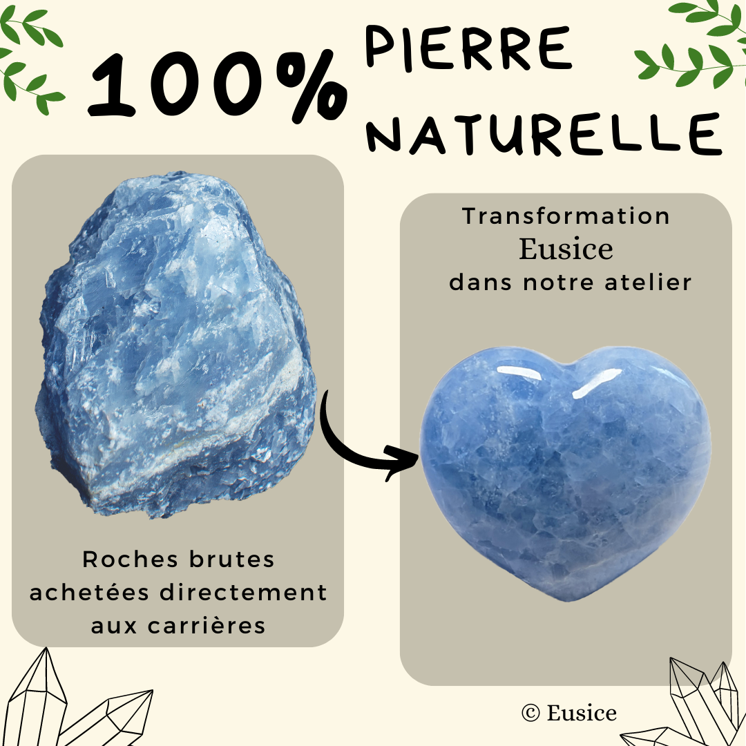 Blaues Calcit-Herz