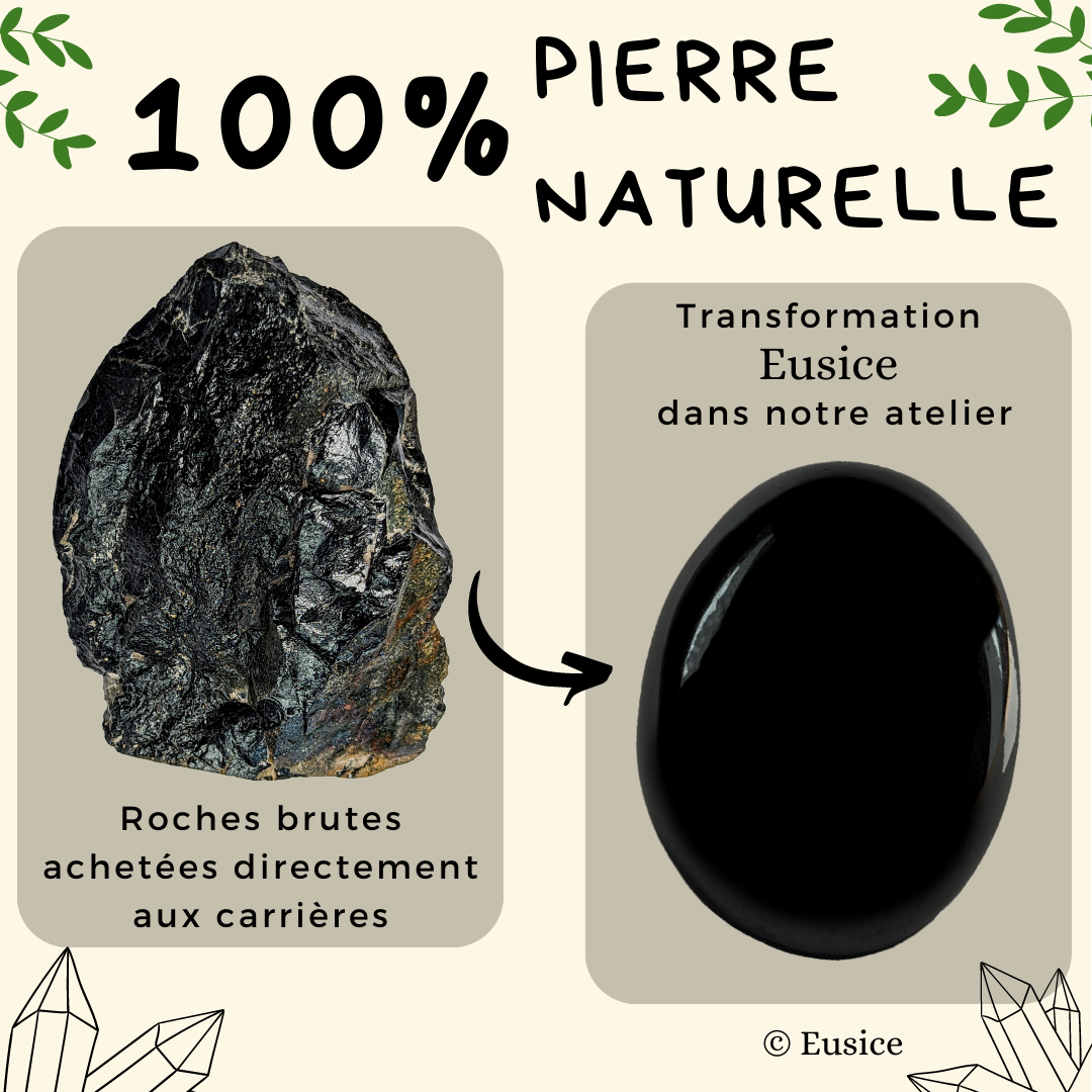 Obsidienne, mon Galet Litho Format Poche