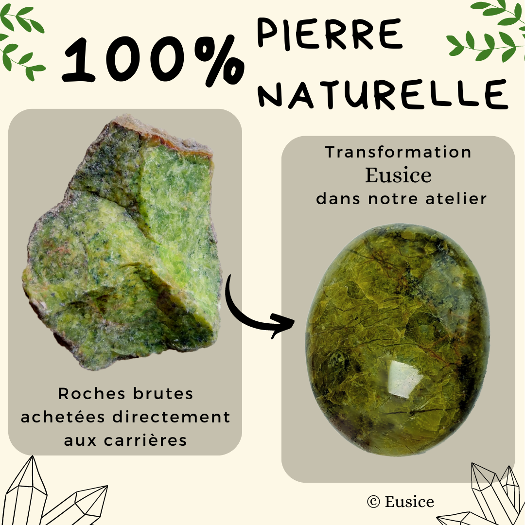 Opale Verte, mon Galet Litho Format Poche