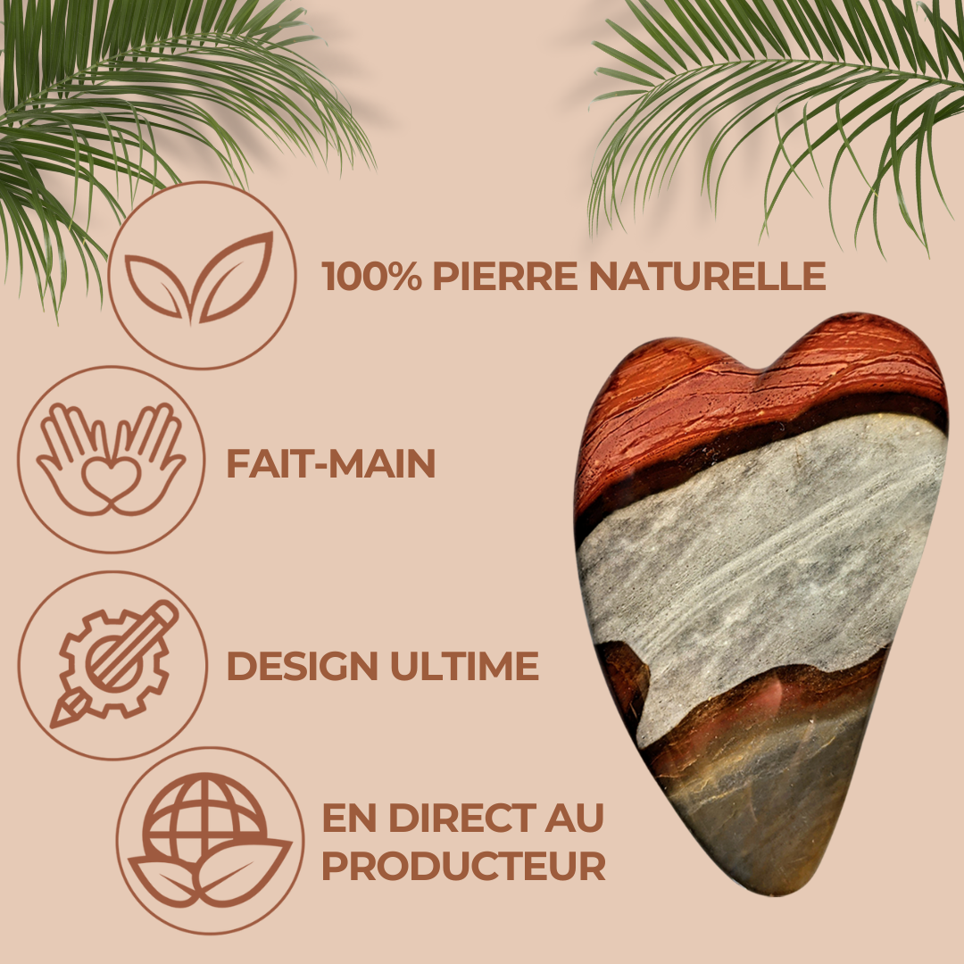 Gua Sha Jaspe Polychrome, Massage Yeux & Visage