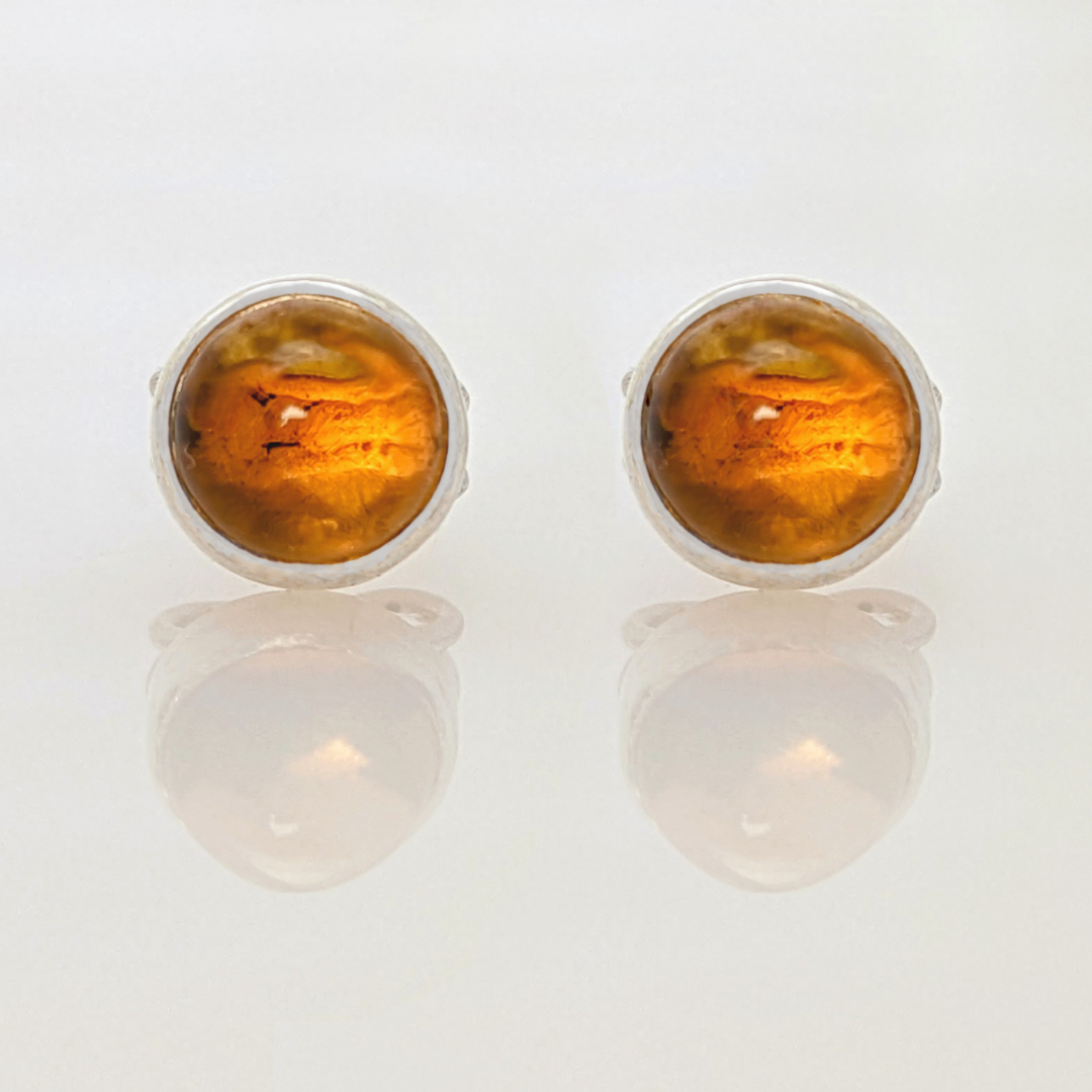 Boucles d'oreille Citrine & Argent 925