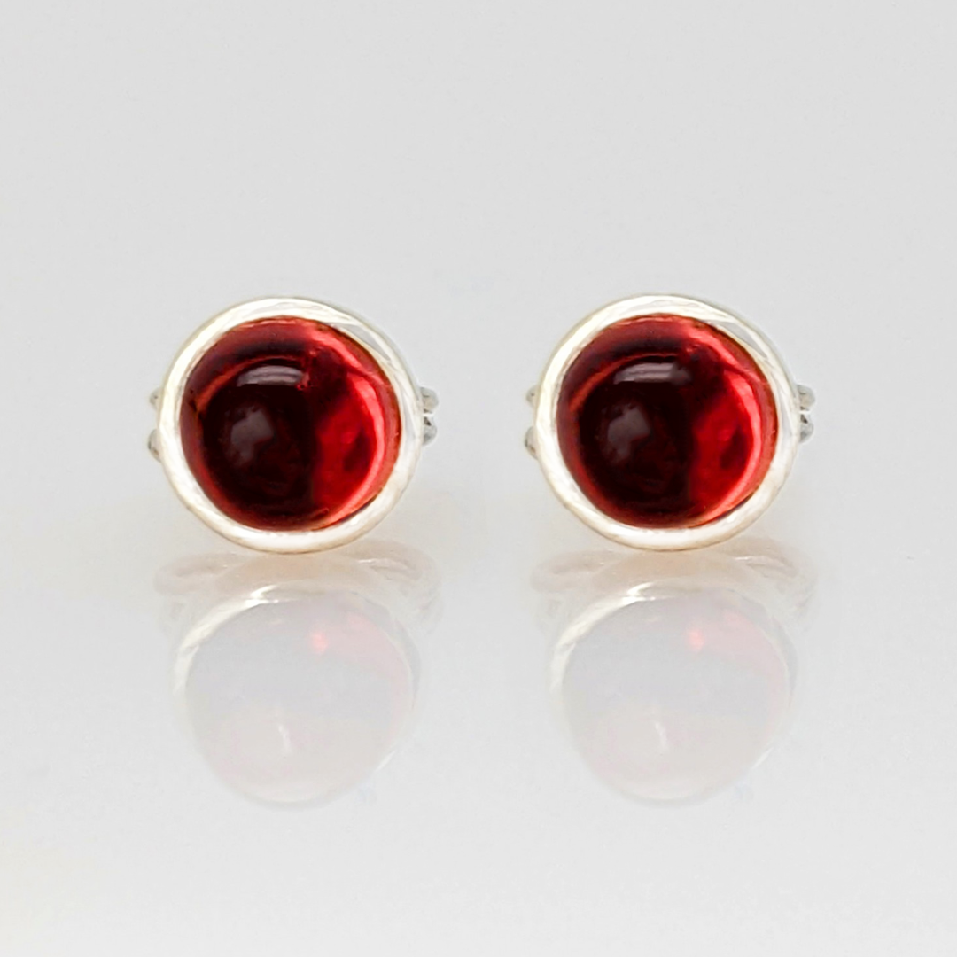 Garnet & 925 Silver Earrings