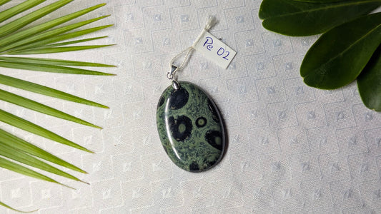 Pe 02 Pendentif Jaspe Kambamba Ovale