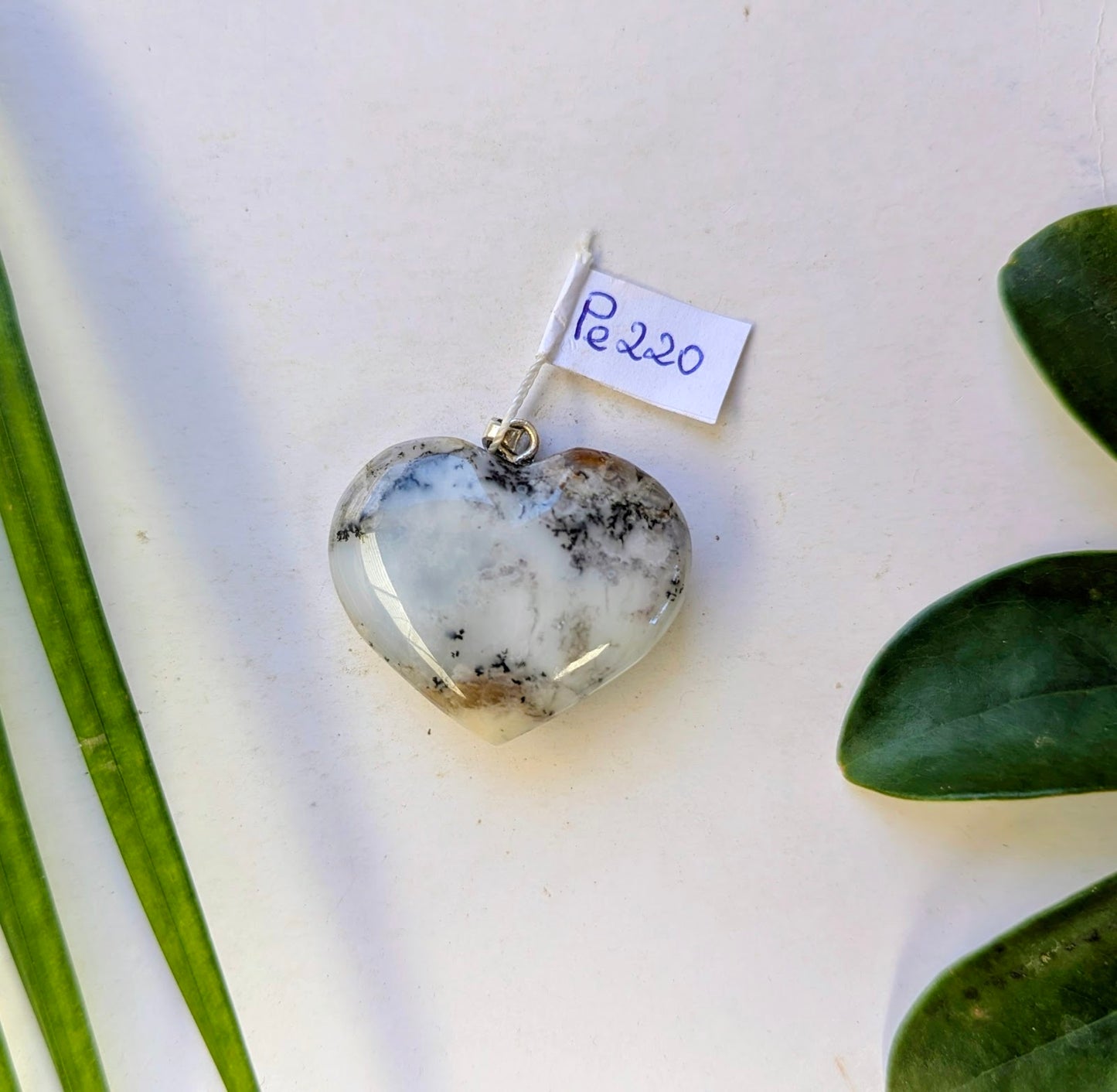 Pe 220 Agate fougère pendentif