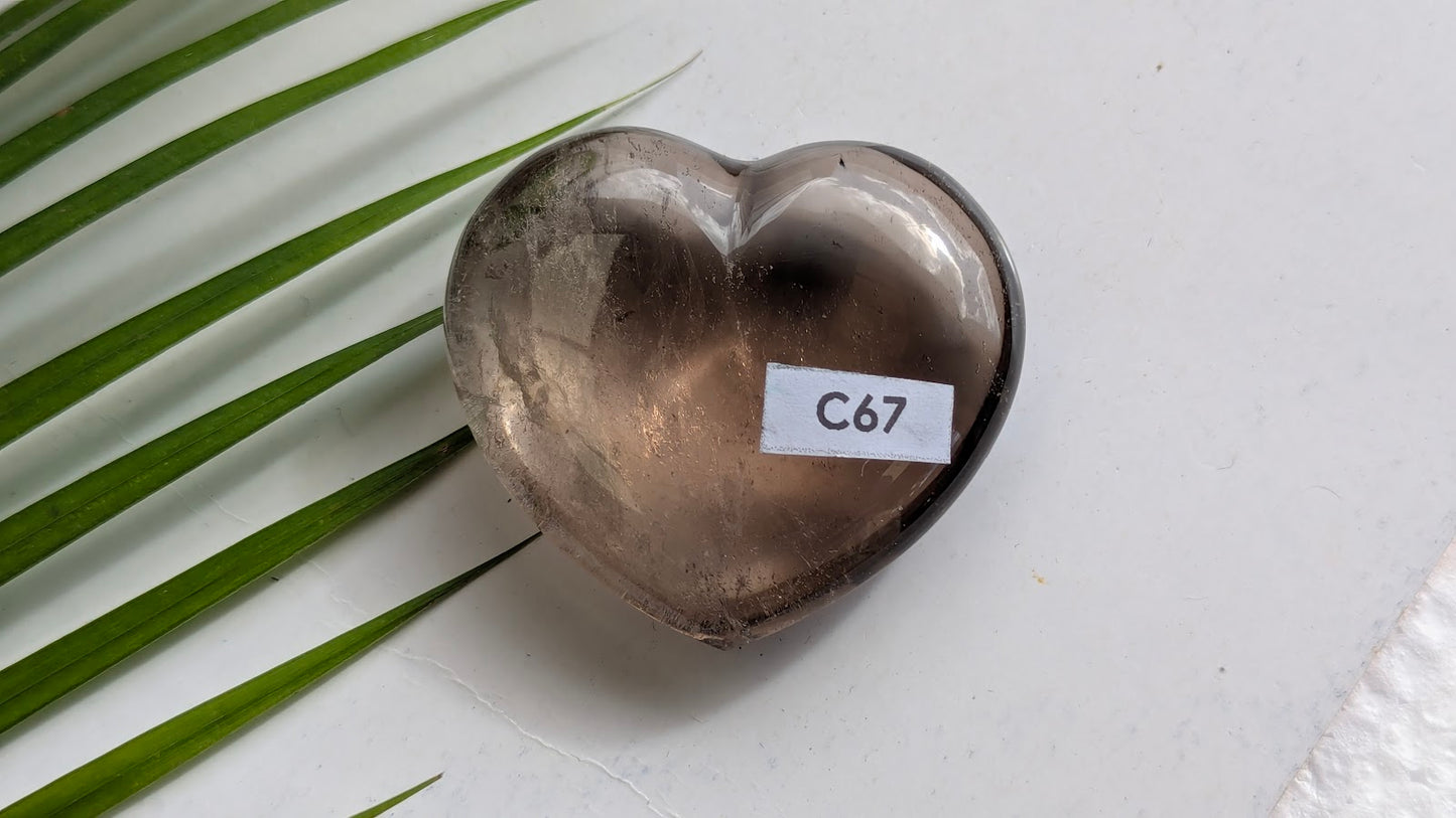 C67 Quartz fumé Coeur