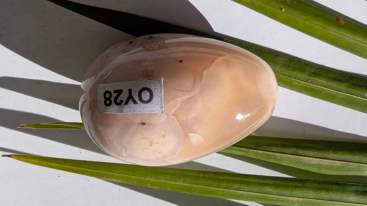 OY28 Agate fleur Oeuf de Yoni