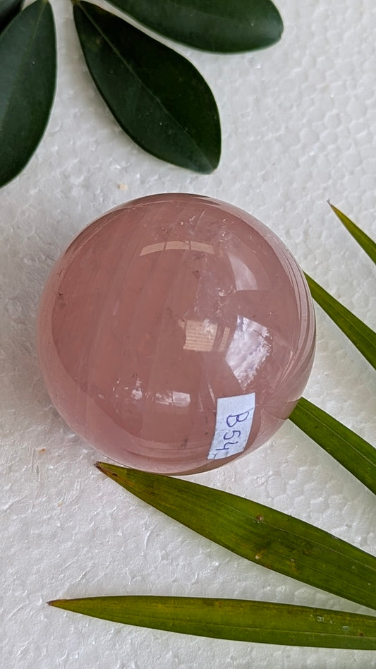 B54 Quartz rose sphère