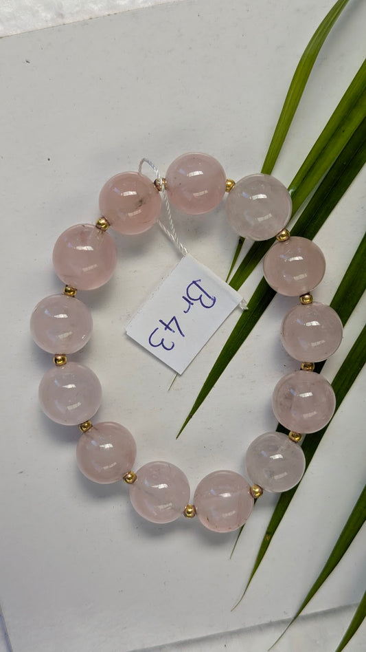 Br 43 Quartz rose bracelet