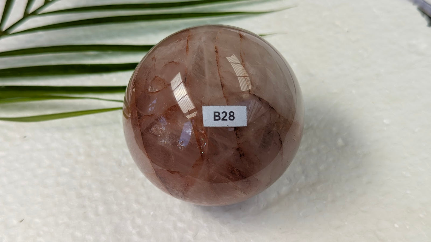 B28 Quartz Hématoïde Sphère