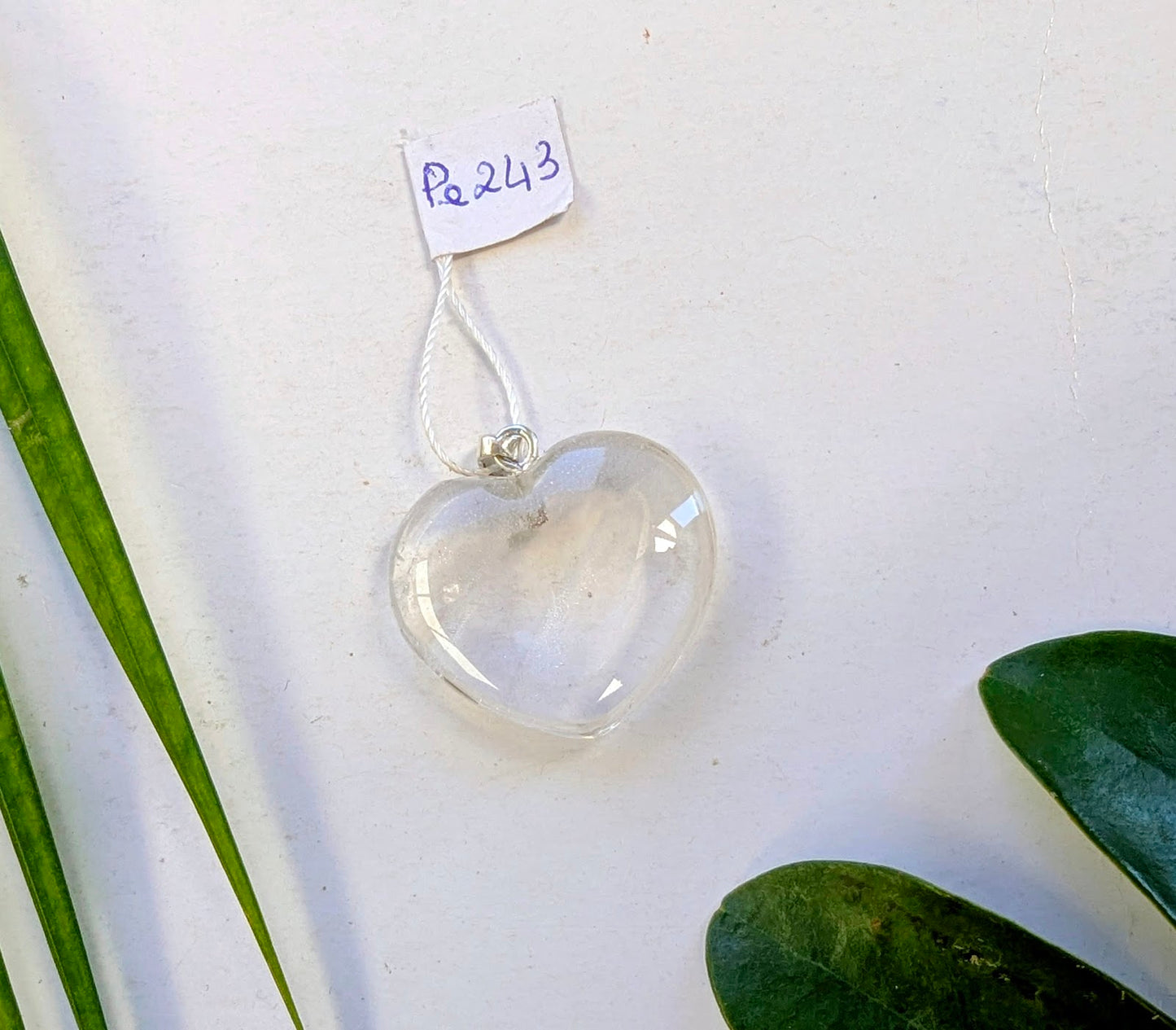 Pe243 Quartz blanc pendentif
