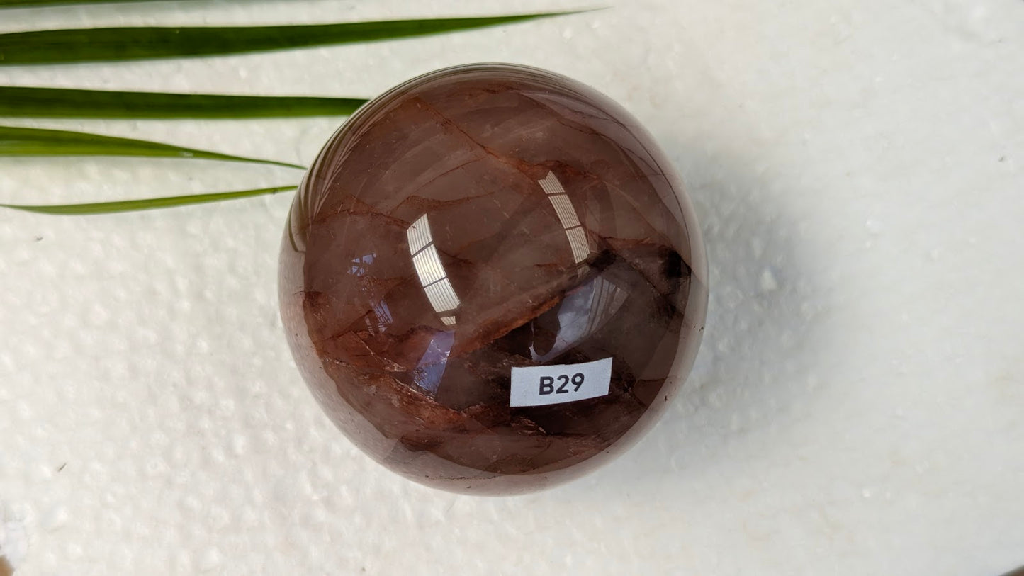 B29 Quartz Hématoïde Sphère