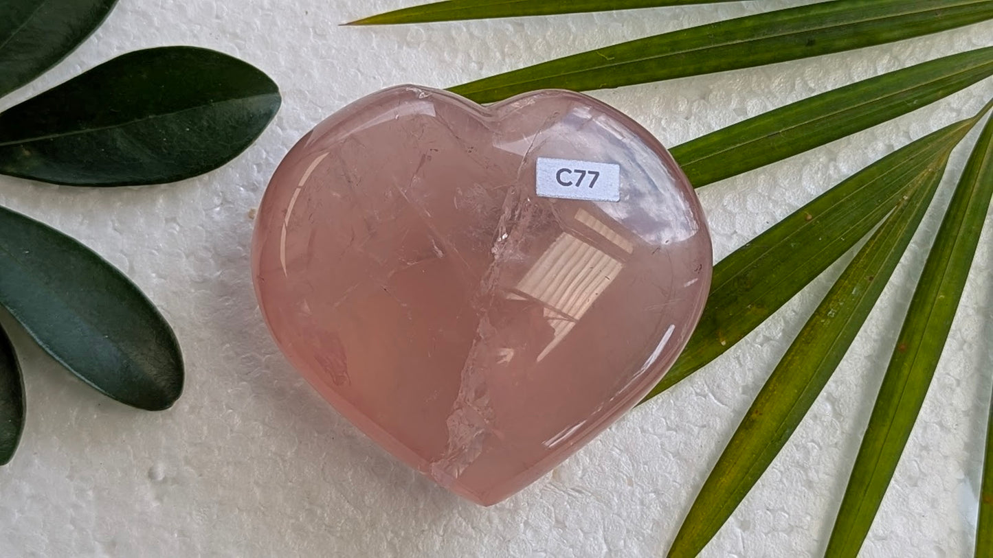 C77 Quartz rose Coeur