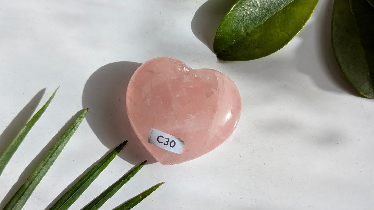 C30 Quartz rose Coeur