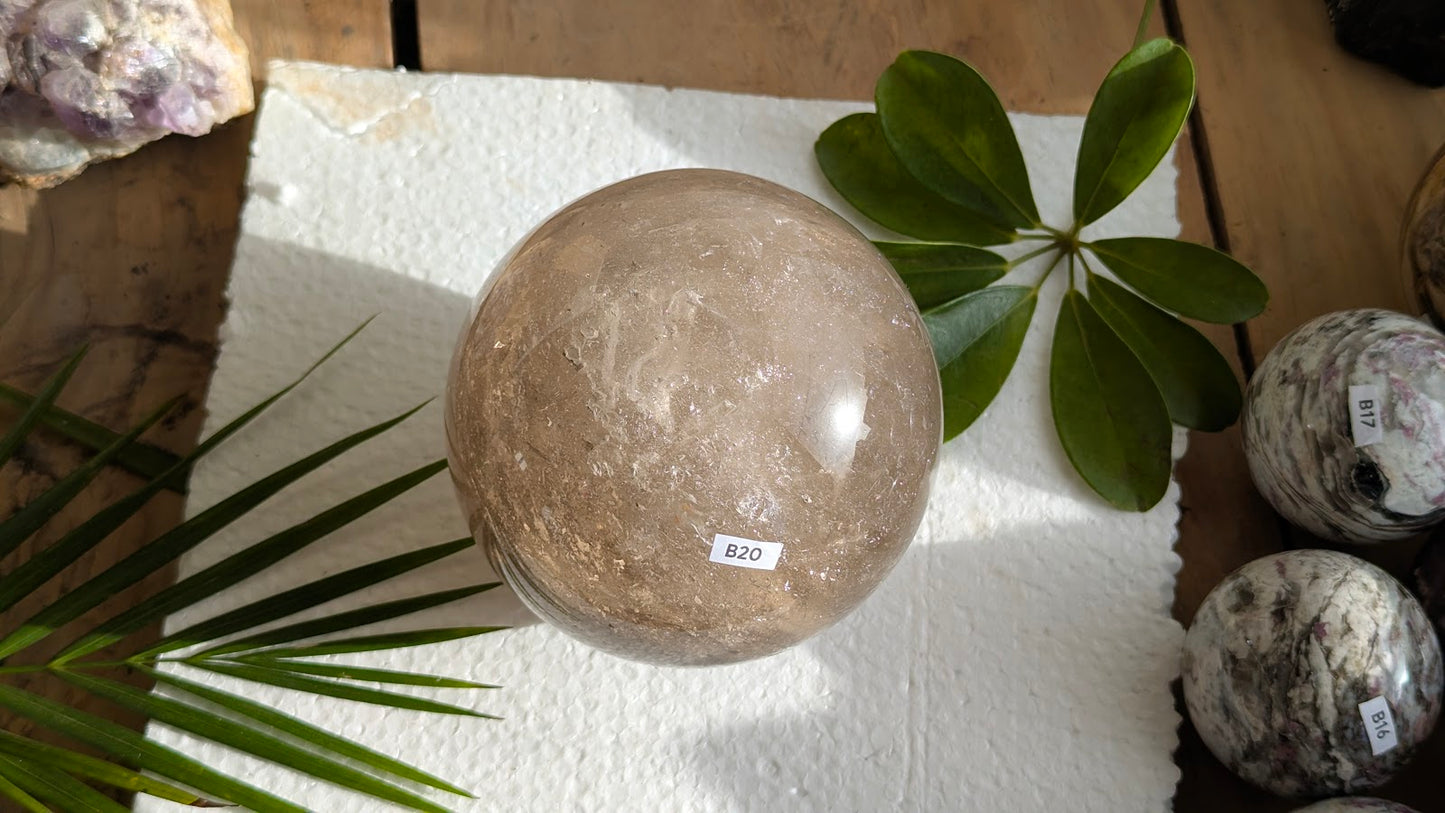 B20 Quartz fumé Sphère/Boule