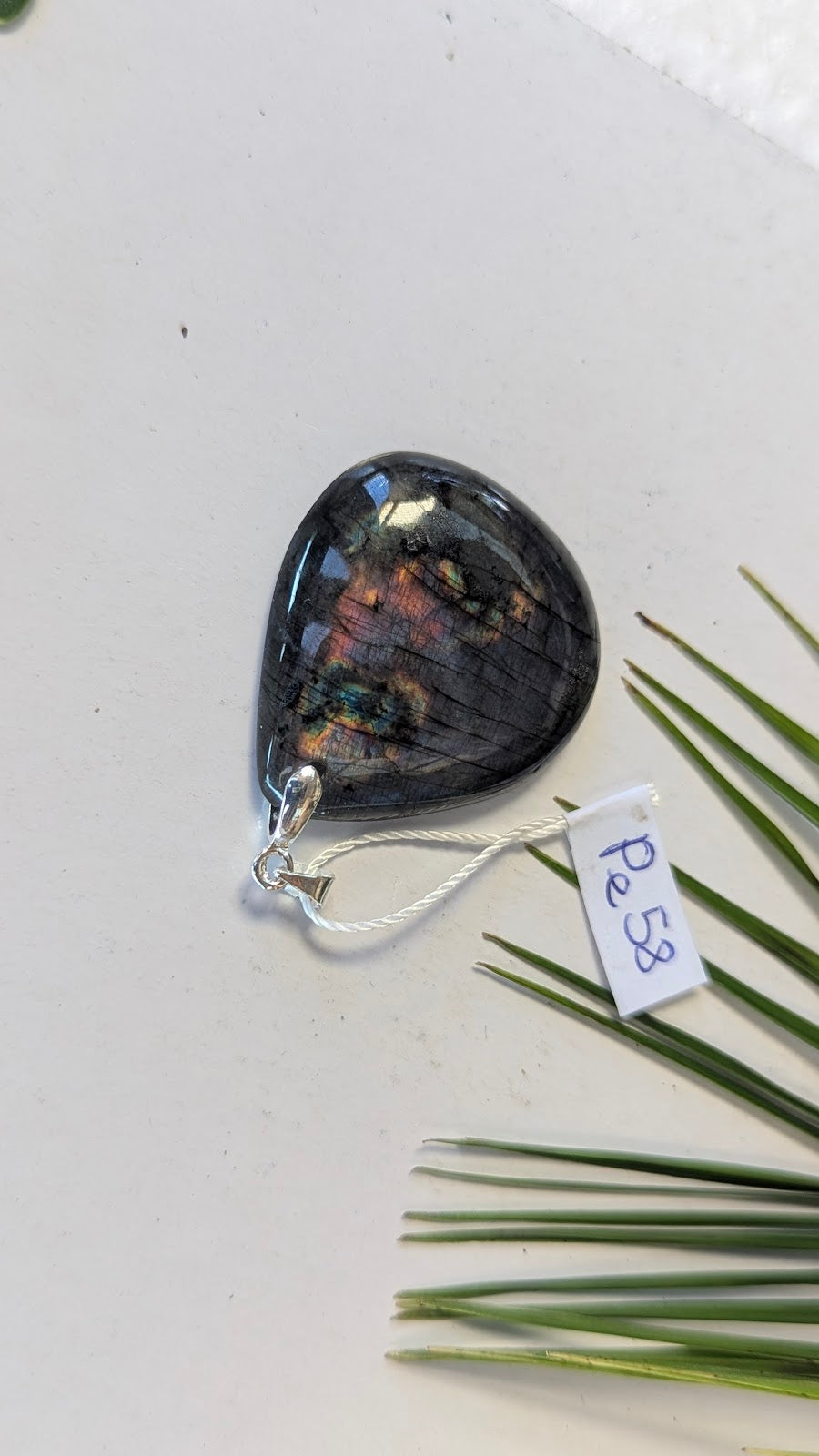 Pe 58 Pendentif Labradorite Goutte