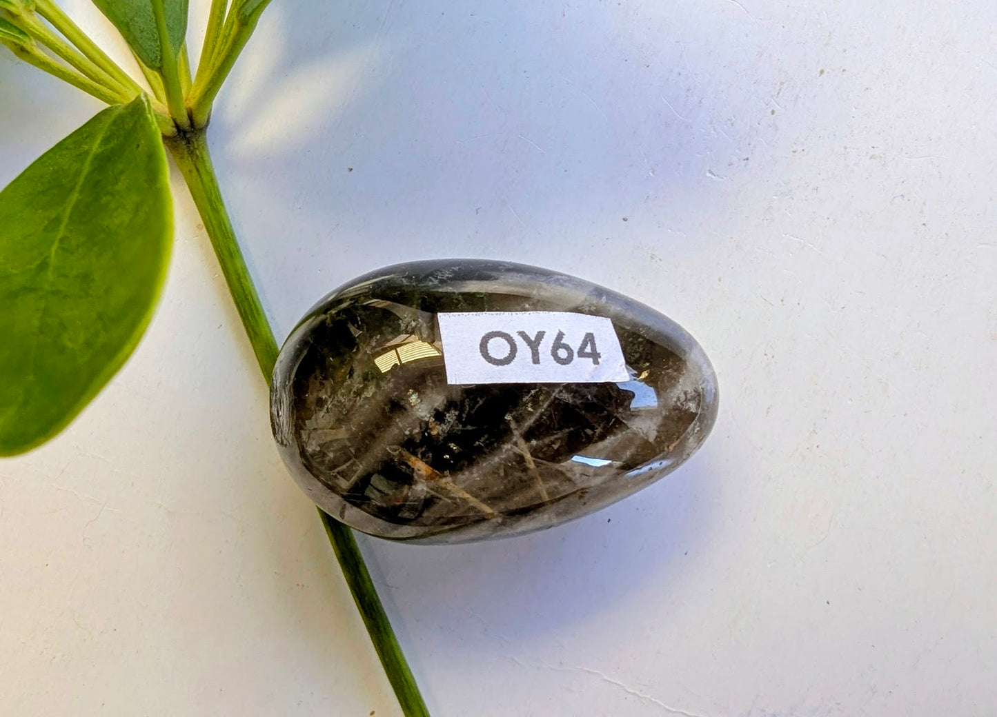 OY64 Quartz rutile Oeuf de Yoni