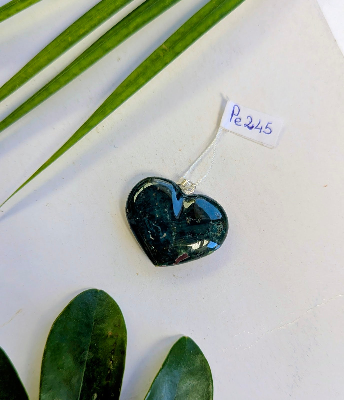 Pe245 Jaspe océan pendentif