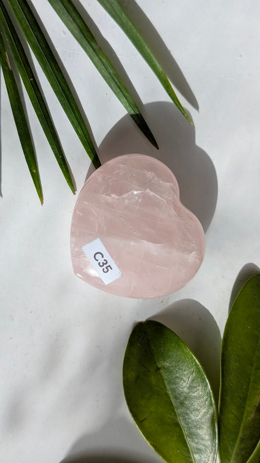 C35 Quartz rose Coeur